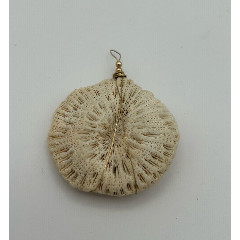 Coral Necklace Pendant 2" Nautical Jewelry
